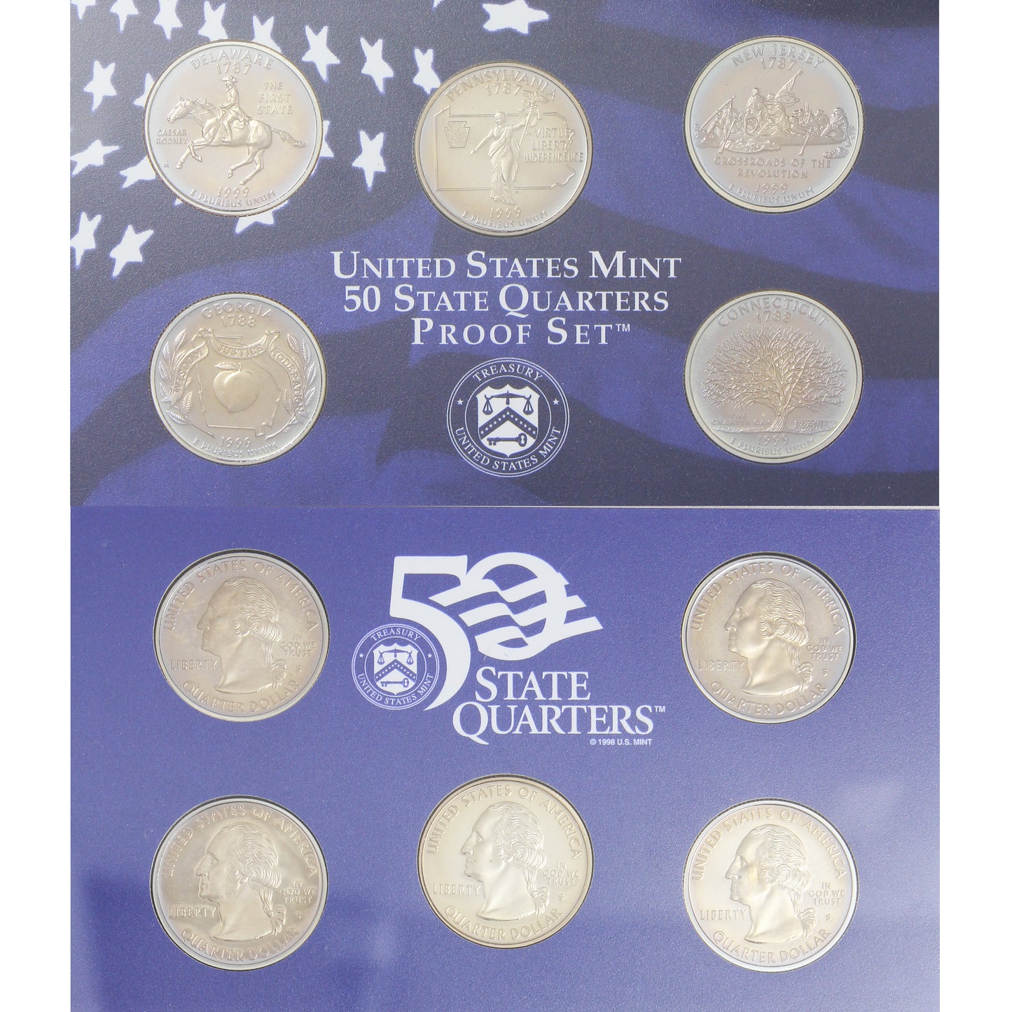 Pair of 1999 & 2000 USA Mint Proof Sets, 2Pcs (Issues)