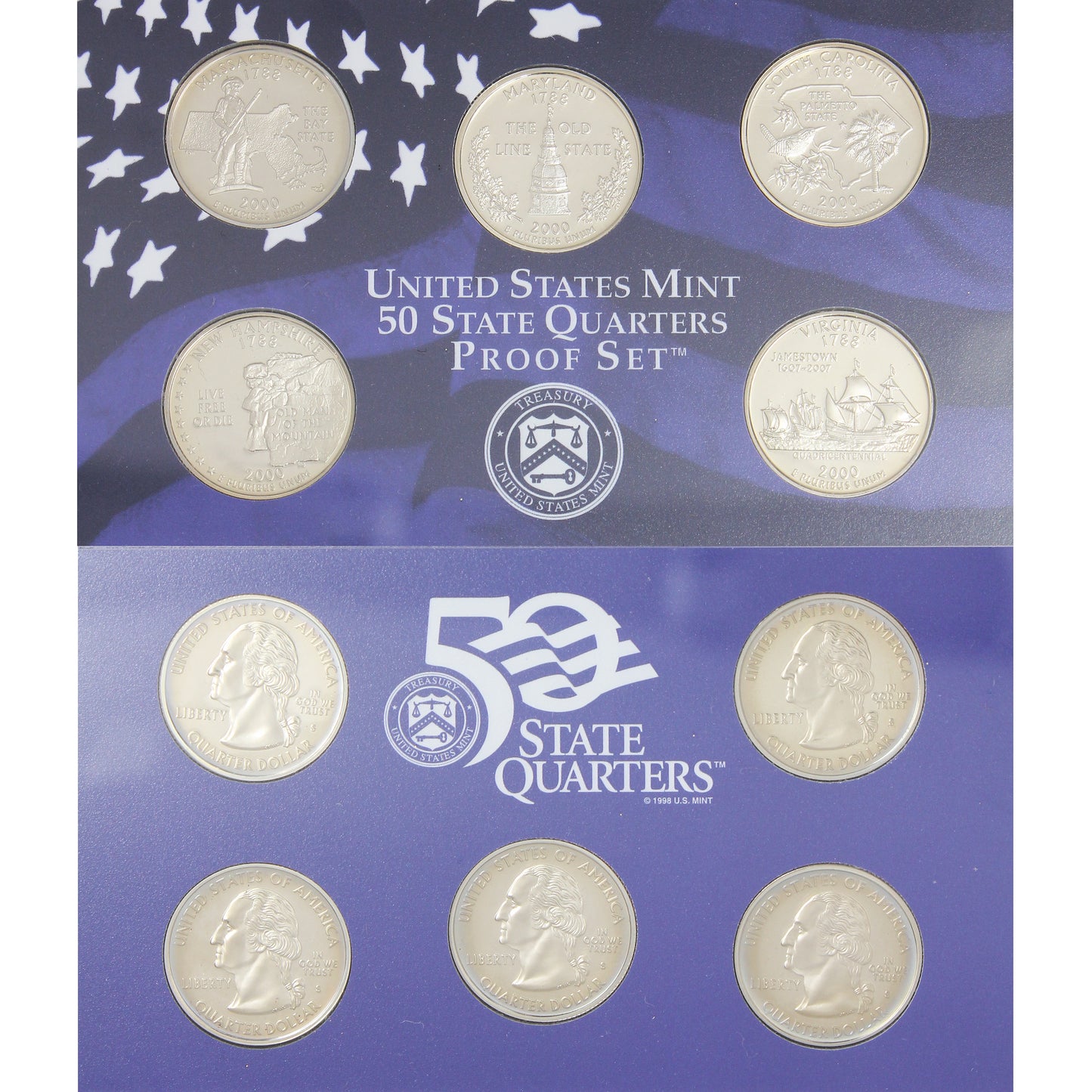 Pair of 1999 & 2000 USA Mint Proof Sets, 2Pcs (Issues)