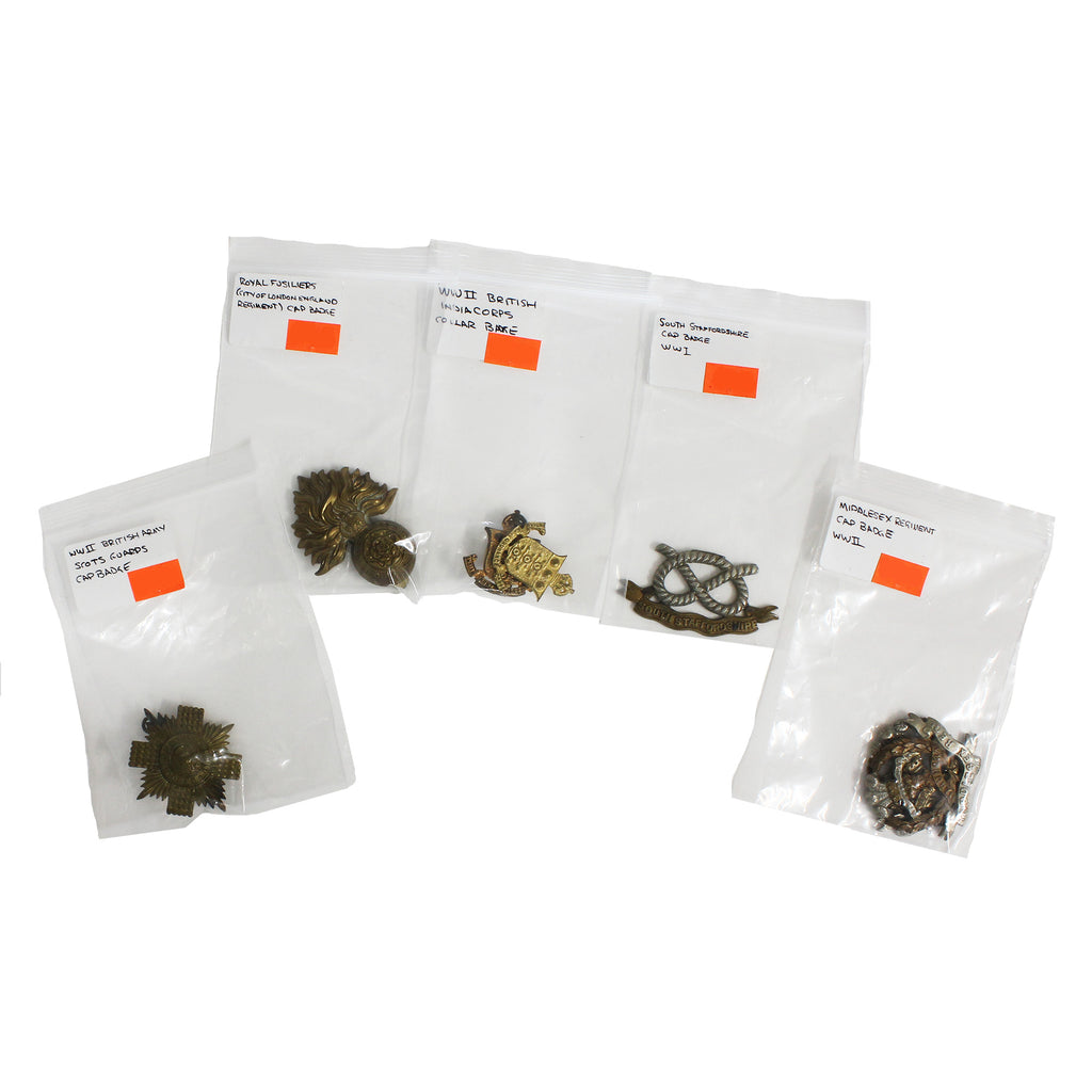 Lot of 5x Assorted Great Britain WWI and WWII Badges, 5Pcs