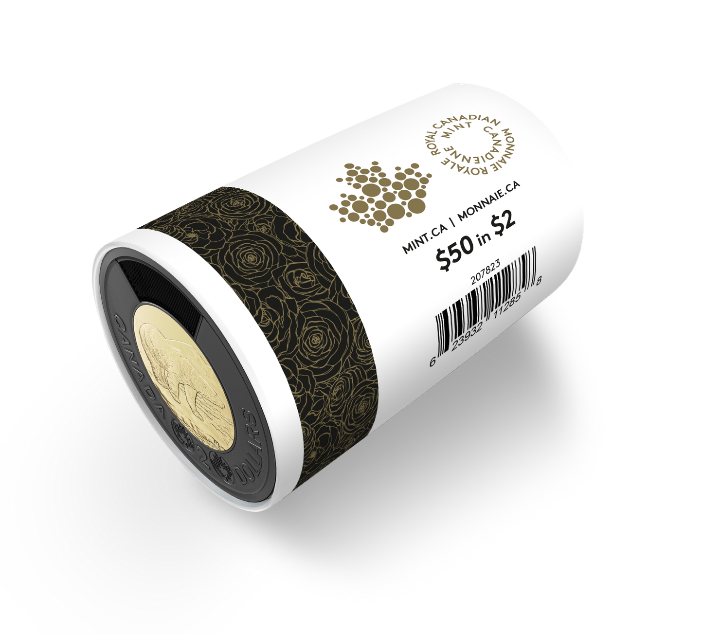 2022 Canada $2 Honouring Queen Elizabeth Special Wrap Roll of 25pcs (Black Ring)