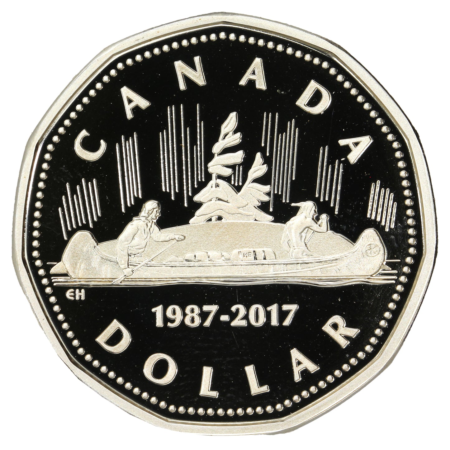 2017 Canada 30th Anniversary of the Loonie: Voyageur Dollar Fine Silver Proof (No Tax)