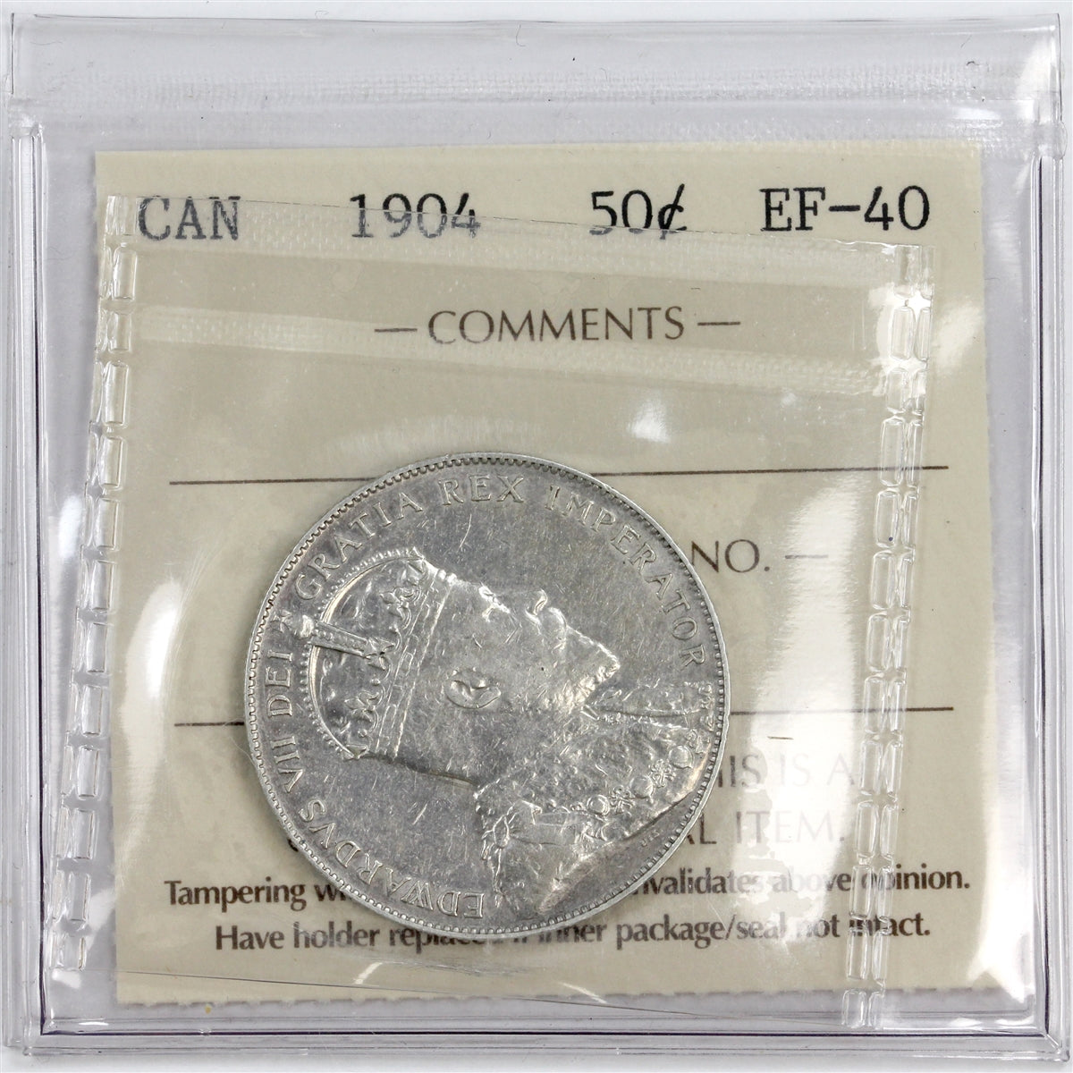 1904 Canada 50-cents ICCS Certified EF40