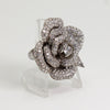 Sterling Silver 'Enchanted Rose' Ring with Clear Stones - Size 6 3/4