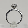 Sterling Silver Clear Stone Solitaire Style Ring - 5