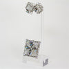 Sterling Silver 'Jay Flex' Vintage Floral & Mother of Pearl Brooch & Earring Set