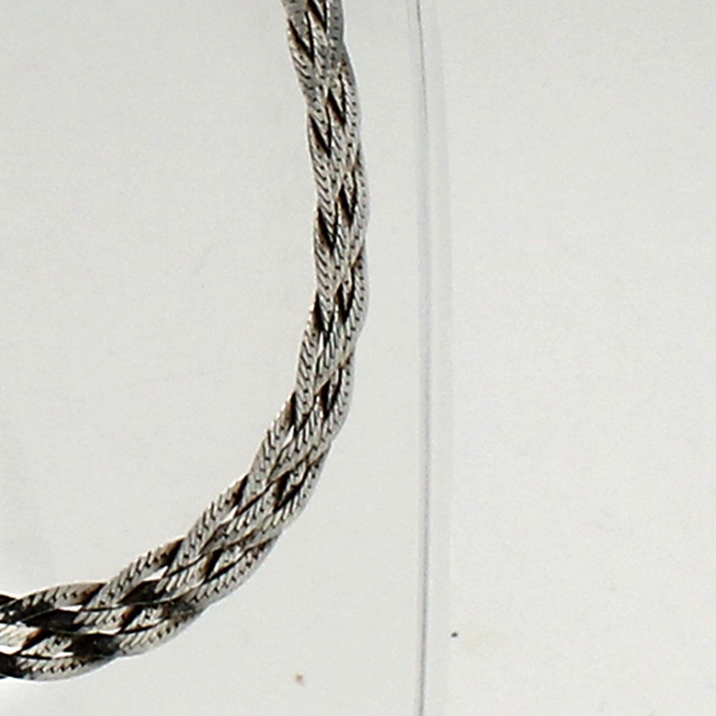 Sterling Silver Braided Necklace - 16"