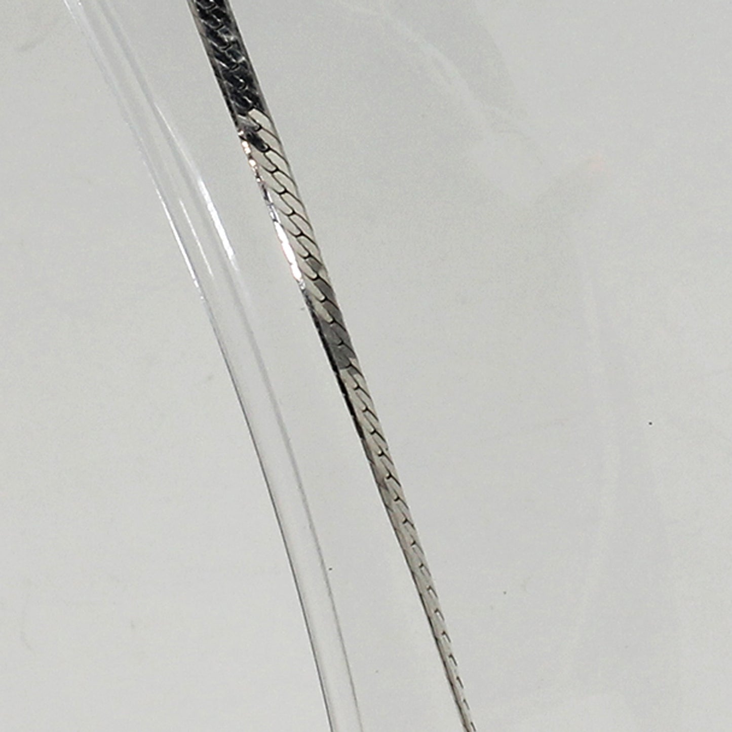 Sterling Silver Herringbone Necklace - 30"