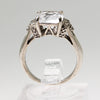 Sterling Silver Clear Stone Ring - Size 4 1/2
