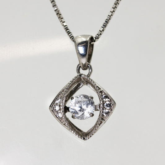 Lady's Sterling Silver Vintage Style Openwork Necklace - 18"