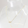 Lady's Sterling Silver Gold-Plated 'I Love U' Necklace - 17"