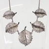Lady's Sterling Silver Vintage Openwork Leaf Necklace - 16"