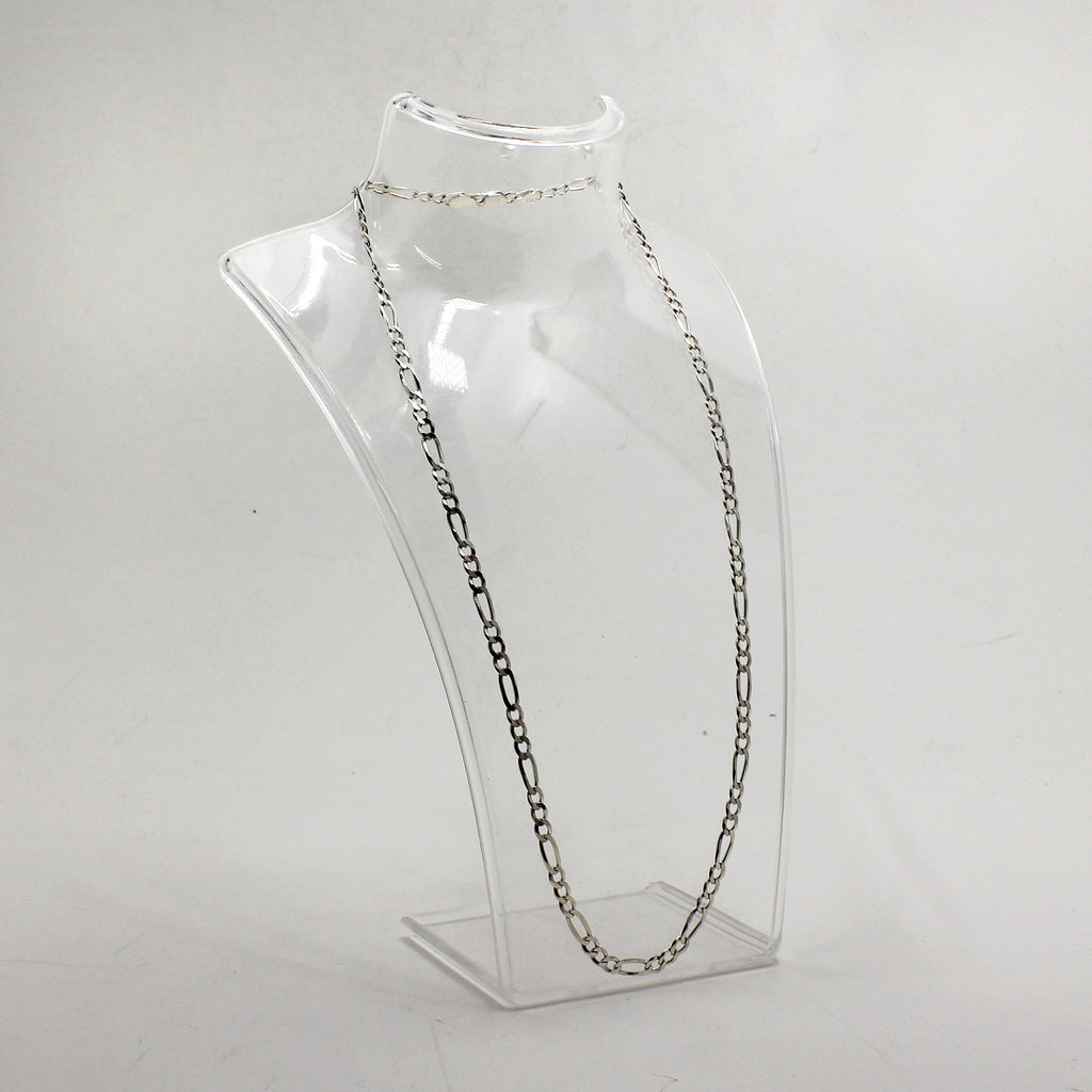 Sterling Silver Figaro Link Necklace - 20"