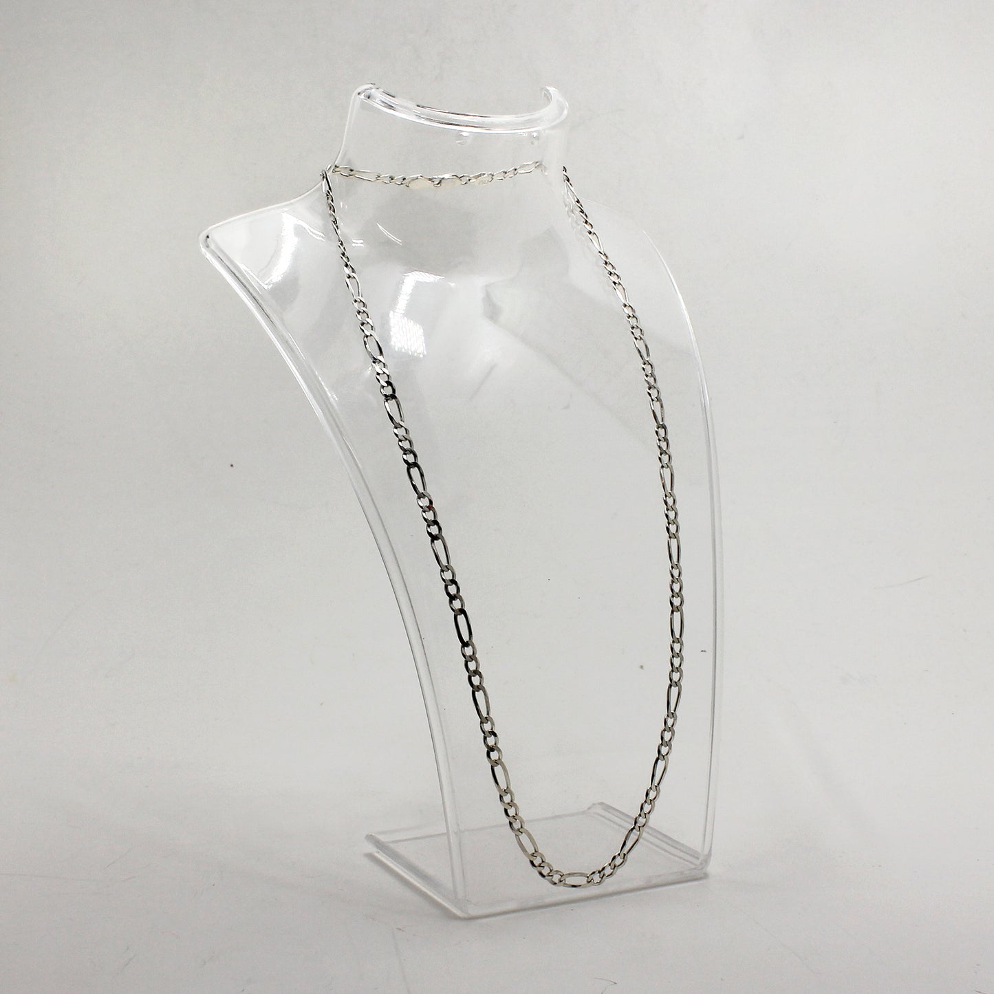 Sterling Silver Figaro Link Necklace - 20"