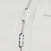 Lady's Sterling Silver Oblong Link Bracelet - 11 1/2"