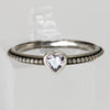 Lady's Sterling Silver 'PANDORA' Signed Heart Ring - Size 7