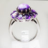 Lady's Sterling Silver Amethyst Cabochon Ring - Size 6