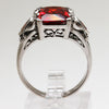 Lady's Sterling Silver Art Deco Style Ring - Size 10