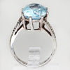 Lady's Sterling Silver Topaz Statement Ring - Size 6 1/2