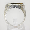 Sterling Silver Openwork Signet Ring - Size 9