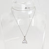 Sterling Silver Clear Stone Pendant Adjustable Necklace - 20"