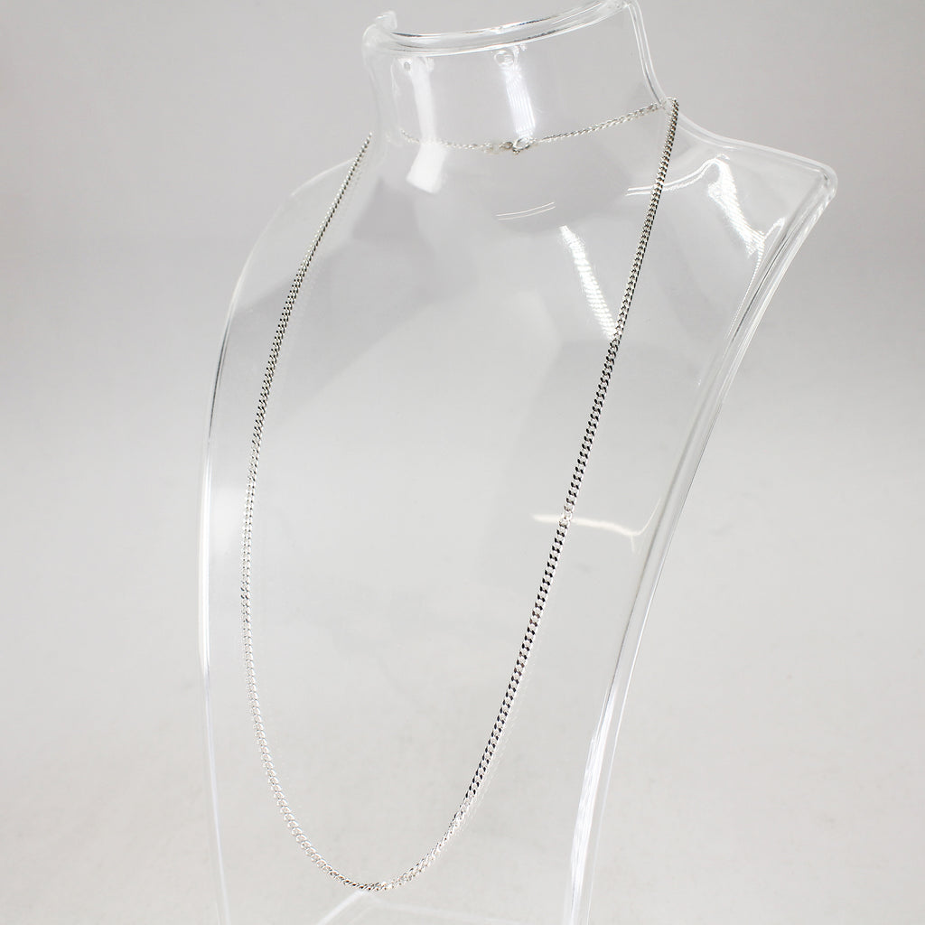 Sterling Silver Curb Link Necklace - 18"