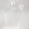 Sterling Silver Ball Link with Clear Stone Pendant Necklace - 16"