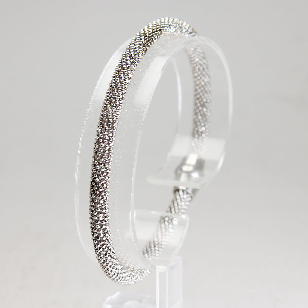 Sterling Silver Unique Mesh Link Bracelet - 7 1/2"