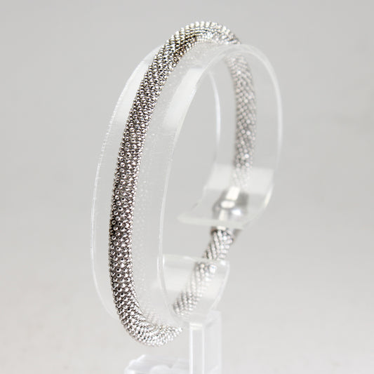 Sterling Silver Unique Mesh Link Bracelet - 7 1/2"