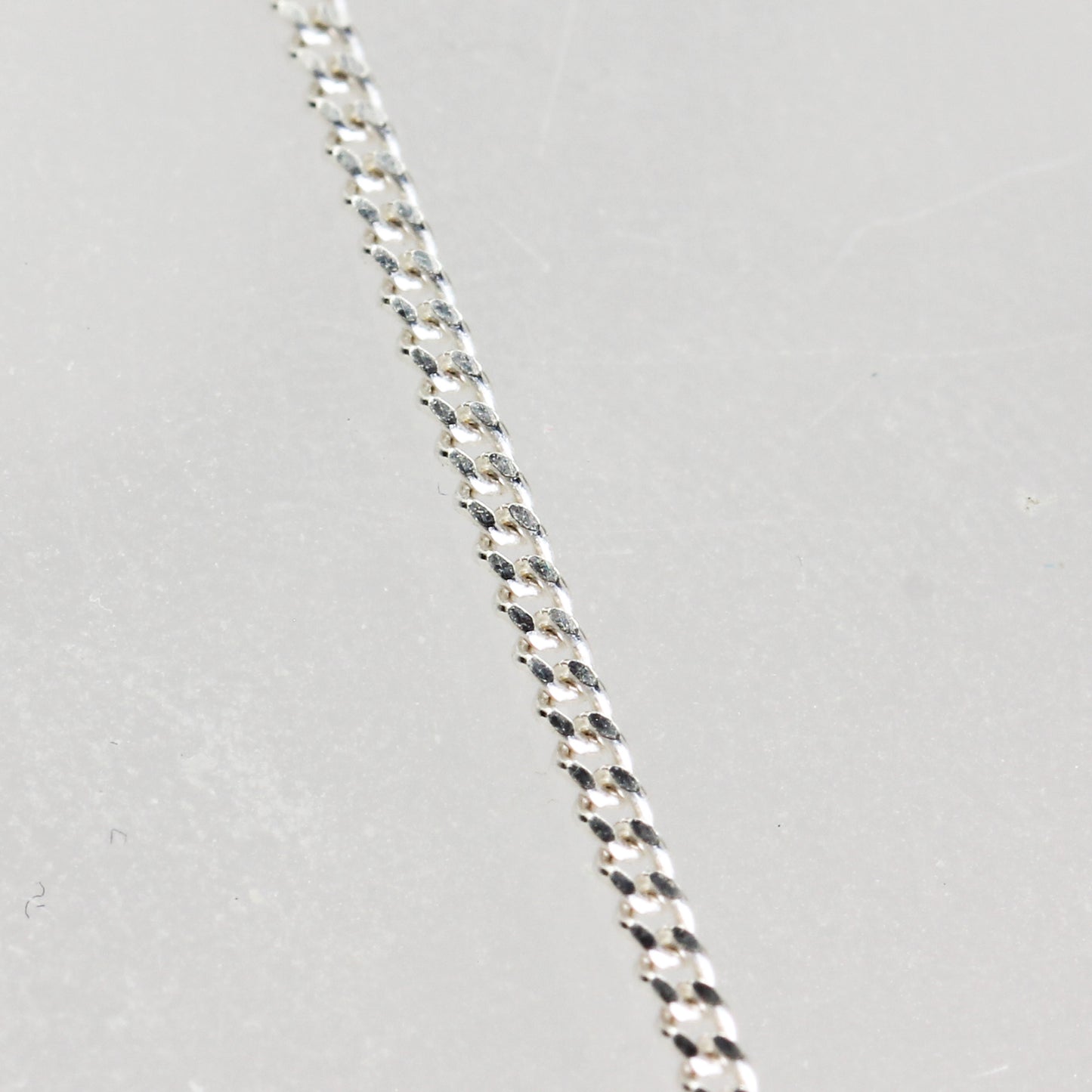 Sterling Silver Small Curb Link Necklace - 18"