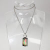 Sterling Silver Retro Geometric Necklace - 18"