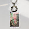 Sterling Silver Retro Geometric Necklace - 18"