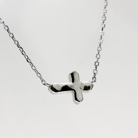 Sterling Silver Small Cross - 18"