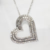 Sterling Silver Heart Necklace - 18"