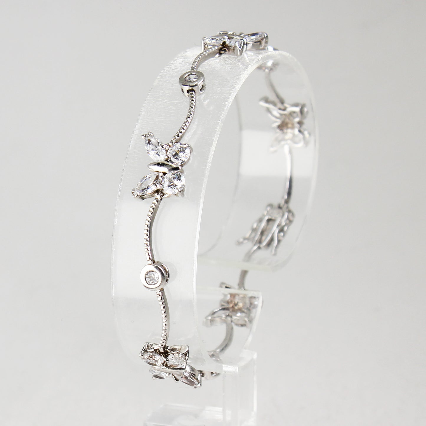 Sterling Silver Butterfly Bracelet - 7 1/2"