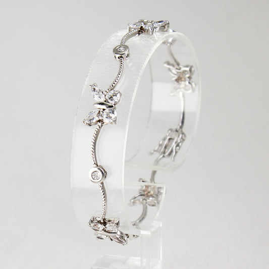Sterling Silver Butterfly Bracelet - 7 1/2"