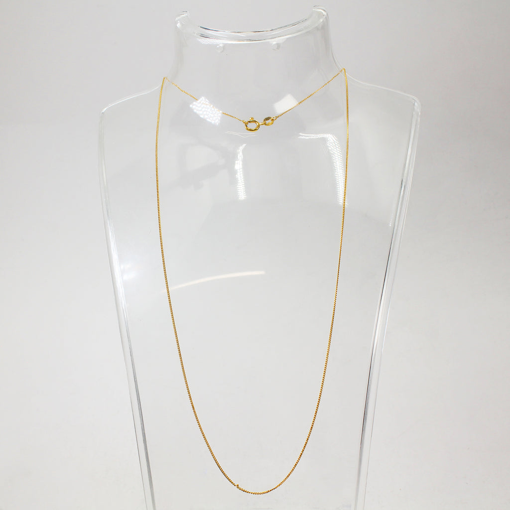 Sterling Silver Gold-Plated Curb Link Necklace - 18"