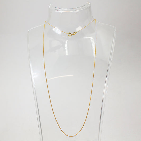 Sterling Silver Gold-Plated Curb Link Necklace - 18"