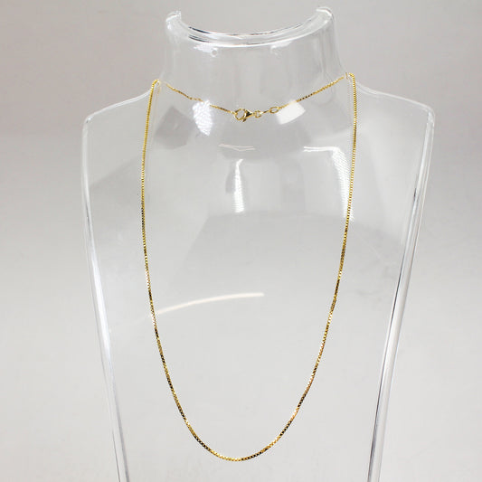 Sterling Silver Gold-Plated Box Link Necklace - 16"