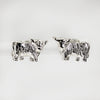 Sterling Silver Highland Cow Stud Earrings