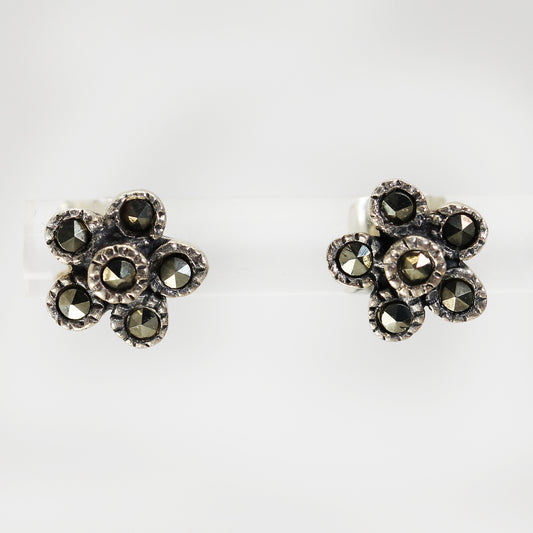 Sterling Silver Flower Stud Earrings