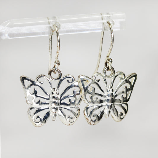 Sterling Silver Butterfly Earrings