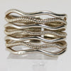 Sterling Silver Wire Wave Adjustable Ring
