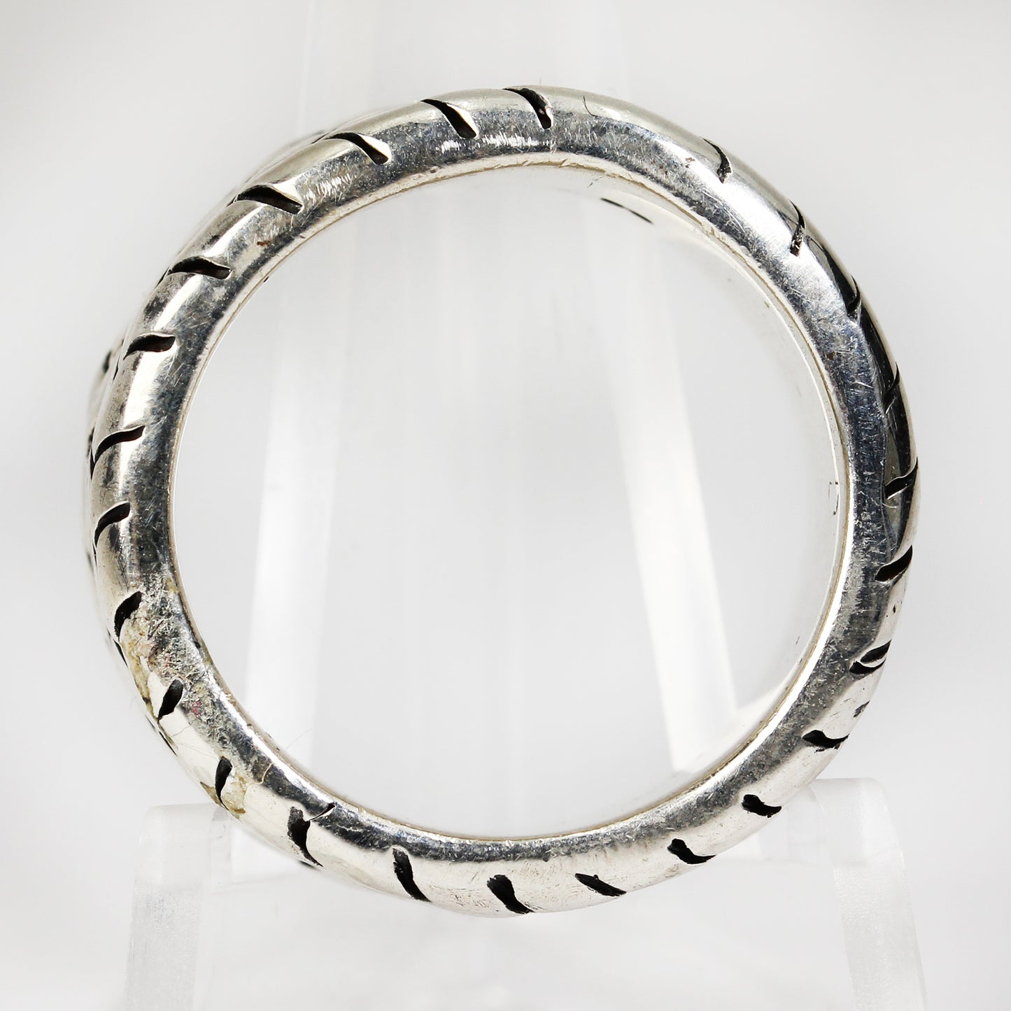 Sterling Silver Solid Braided Ring - Size 9