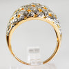 Sterling Silver Gold-Plated Basket Weave Ring - Size 10