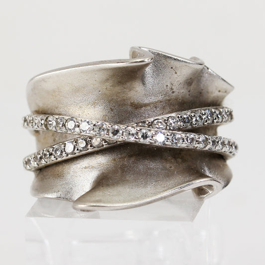 Sterling Silver Modern Matte Ring - Size 9