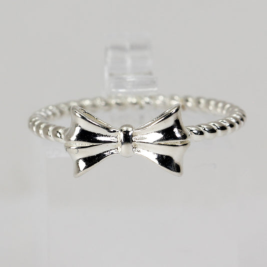 Sterling Silver Bow Ring - Size 8