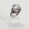 Sterling Silver Clear Stone 'Solitaire Sparkle' Ring - Size 5