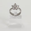 Sterling Silver Clear Stone Floral Cluster Ring w Accent Stones - Size 5 1/2