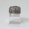 Sterling Silver Vintage Stone Pressed Band Ring - Size 8