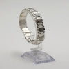 Sterling Silver Woven Bracelet with Frosted Accents - 7.5"